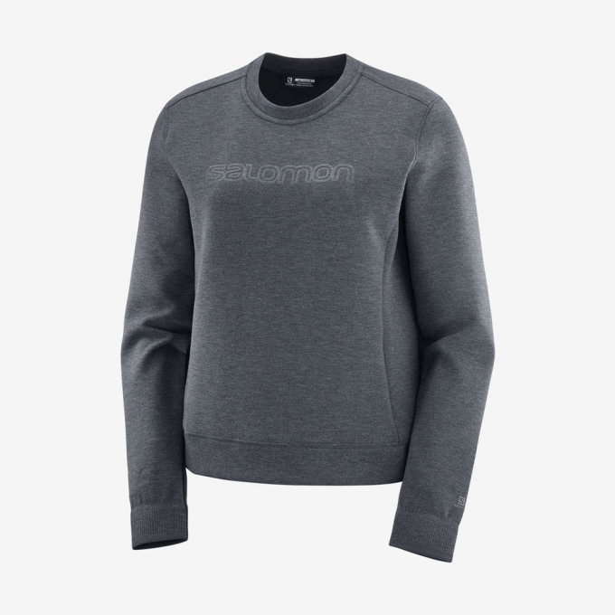 Dámské Mezivrstvy Salomon COMET CREW NECK PULL W Tmavě Šedé | CZ-69175IH