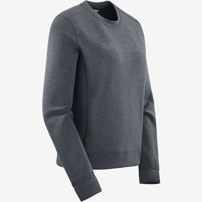 Dámské Mezivrstvy Salomon COMET CREW NECK PULL W Tmavě Šedé | CZ-69175IH