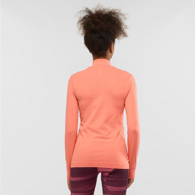 Dámské Mezivrstvy Salomon COMET SEAMLESS HALF ZIP W Koralove | CZ-47305JR