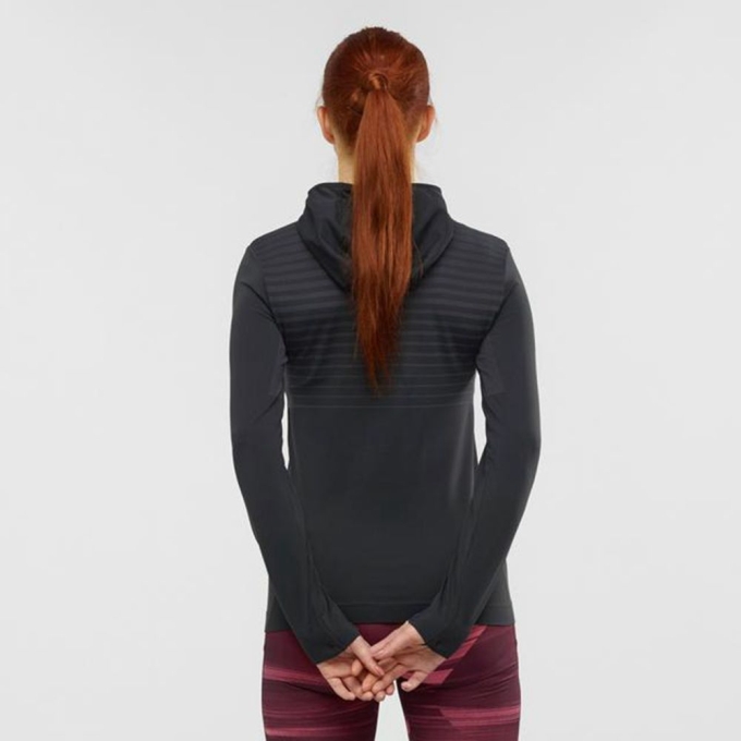 Dámské Mezivrstvy Salomon ESSENTIAL SEAMLESS HOODIE Béžový | CZ-86924TH