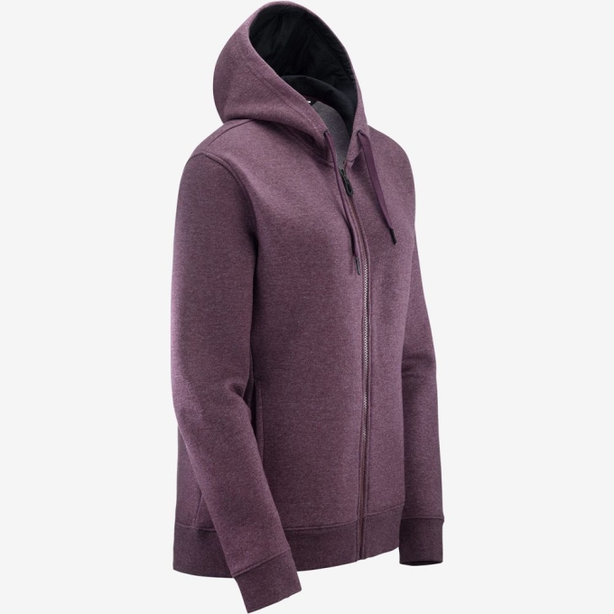 Dámské Mezivrstvy Salomon ESSENTIAL WARM Jacket Hoodie Vínové | CZ-84930OW