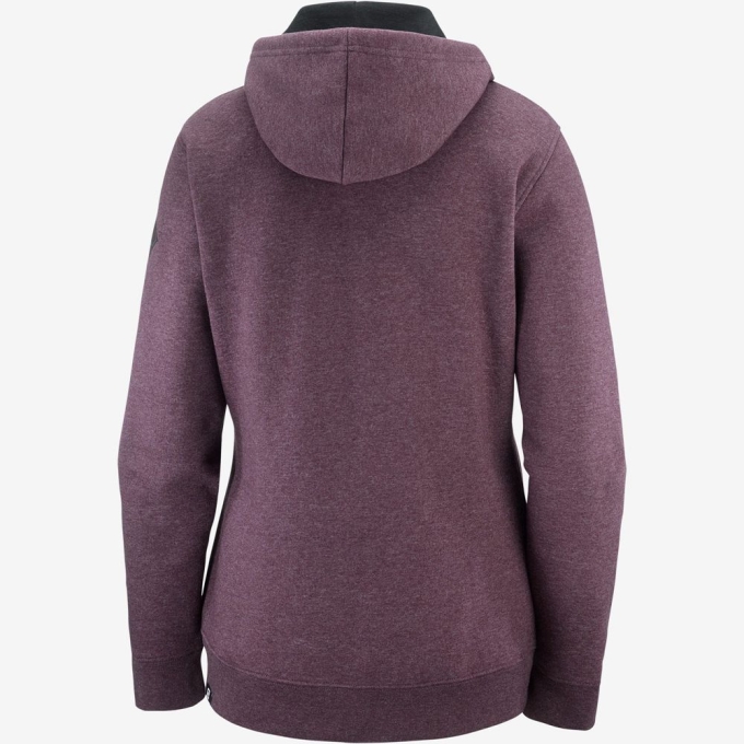 Dámské Mezivrstvy Salomon ESSENTIAL WARM Jacket Hoodie Vínové | CZ-84930OW