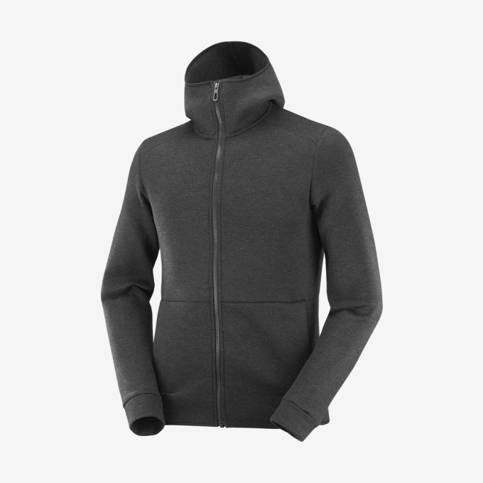 Pánské Mezivrstvy Salomon ESSENTIAL WARM Černé | CZ-83590KH