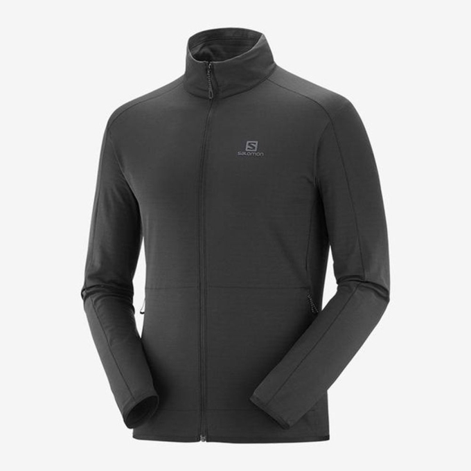 Pánské Mezivrstvy Salomon OUTRACK FULL ZIP MID Blankyt | CZ-40137MN