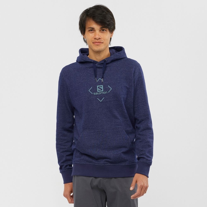 Pánské Mezivrstvy Salomon SHIFT HOODIE M Tmavě Blankyt | CZ-96427OF