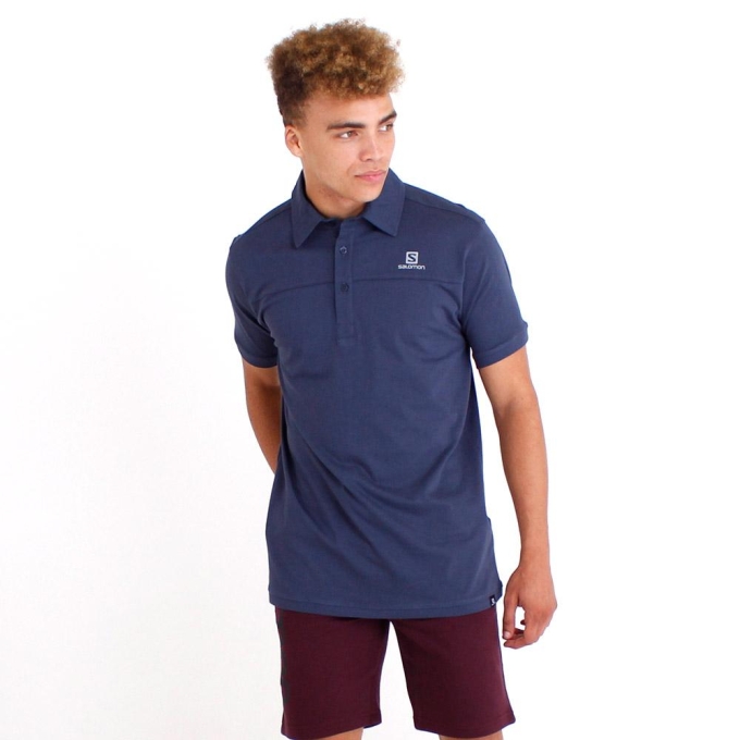 Pánské Polo Salomon CUSTOM SS POLO M Černé | CZ-94306WB