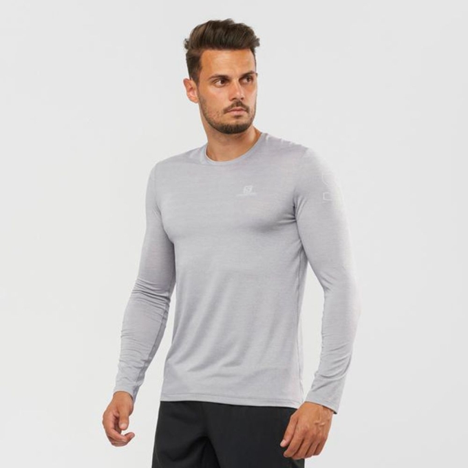 Pánské Topy Salomon XA L/S Šedé | CZ-91507ML