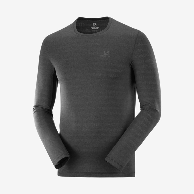 Pánské Topy Salomon XA L/S Šedé | CZ-91507ML