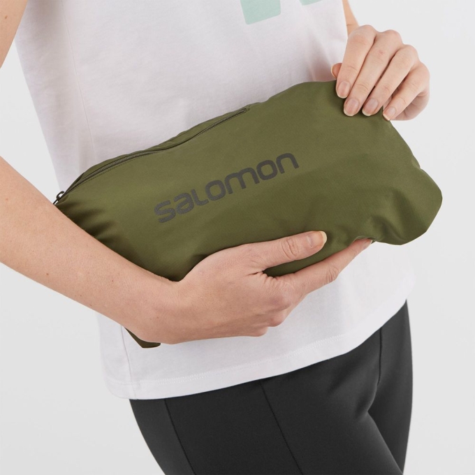 Pánské Větrovka Salomon OUTLIFE LONG PACKABLE Olivy Zelené | CZ-64859OP