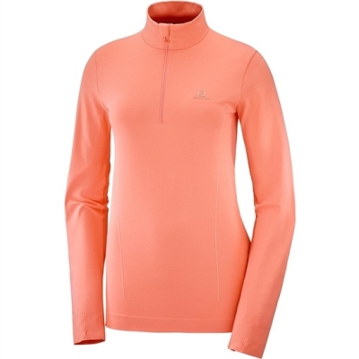 Dámské Mezivrstvy Salomon COMET SEAMLESS HALF ZIP W Koralove | CZ-47305JR