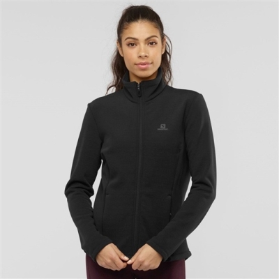 Dámské Mezivrstvy Salomon RADIANT FULL ZIP W Full Zip Střední Vrstva Jacket Černé | CZ-05198KY