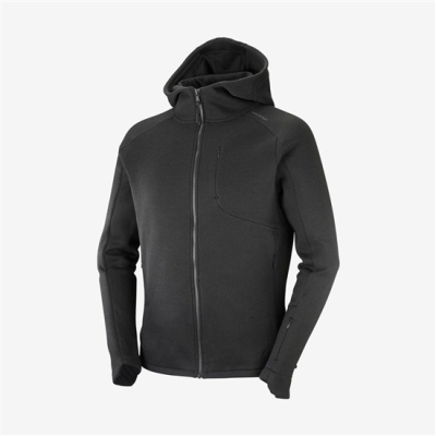 Pánské Mezivrstvy Salomon OUTLIFE TECH LS FZ MID HOODIE M Černé | CZ-82936XZ