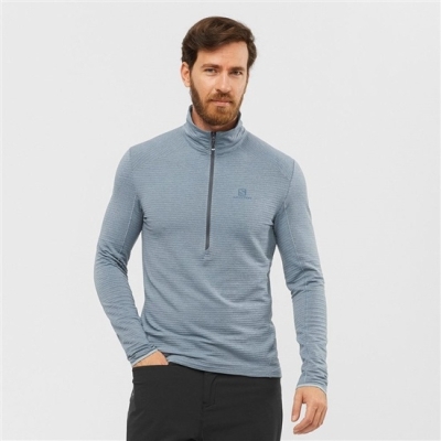 Pánské Mezivrstvy Salomon OUTLINE HALF ZIP MID Blankyt | CZ-64739RY